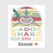 Vintag Daddy Shark "Doo Doo Doo" Aufkleber (Blatt)