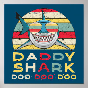 Vintag Daddy Shark "Doo Doo Doo" Poster