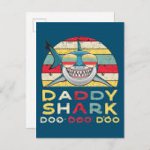 Vintag Daddy Shark "Doo Doo Doo" Postkarte (Vorne/Hinten)