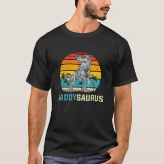 Vintag Daddysaurus T Rex Dinosaur Vater Saurus Hal T-Shirt