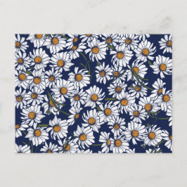 Vintag Daisies Daisy Garden Pattern Gardener Postkarte