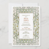 Vintag Daisis Brautparty Jugendstil Einladung (Vorderseite)