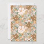 Vintag Daisy Arch 1. Geburtstag Einladung (Rückseite)