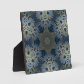 Vintag Daisy Blue Floral Fotoplatte (Vorderseite)