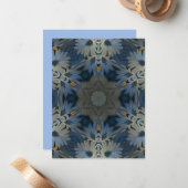 Vintag Daisy Blue Floral Mitteilungskarte (Vorderseite/Rückseite Beispiel)