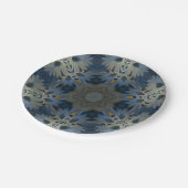 Vintag Daisy Blue Floral Pappteller (Schrägansicht)