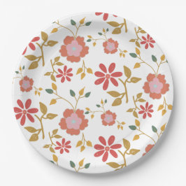 Vintag Daisy Floral Pappteller