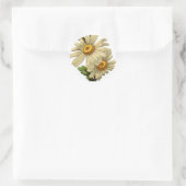 Vintag Daisy Runder Aufkleber (Tasche)