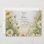 Vintag Daisy Wedding Art Nouveau Save The Date (Vorderseite)