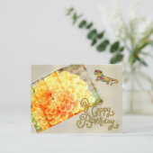 Vintag Dalie Postkarte (Stehend Vorderseite)