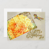 Vintag Dalie Postkarte (Vorne/Hinten)