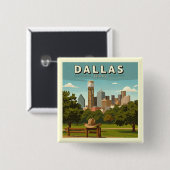Vintag Dallas Texas Button (Vorne & Hinten)