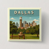 Vintag Dallas Texas Button (Vorderseite)