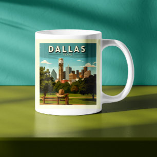 Vintag Dallas Texas Kaffeetasse