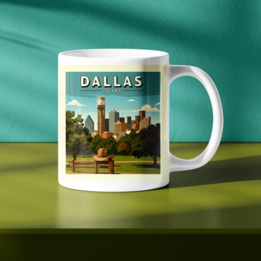 Vintag Dallas Texas Kaffeetasse