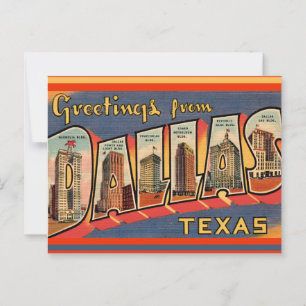 Vintag Dallas Texas Postcard Postkarte