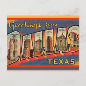 Vintag Dallas Texas Postcard Postkarte (Vorderseite)