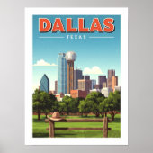 Vintag Dallas Texas Poster (Vorne)