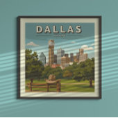 Vintag Dallas Texas Poster