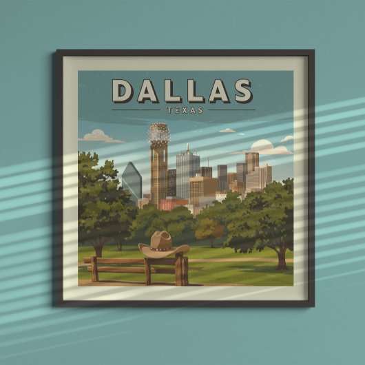 Vintag Dallas Texas Poster