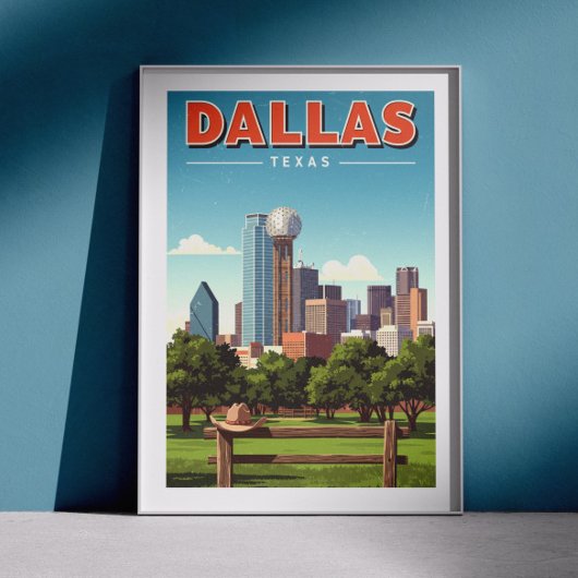 Vintag Dallas Texas Poster