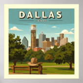 Vintag Dallas Texas Poster (Vorne)
