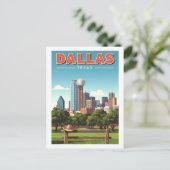 Vintag Dallas Texas Postkarte (Stehend Vorderseite)