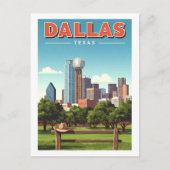 Vintag Dallas Texas Postkarte (Vorderseite)