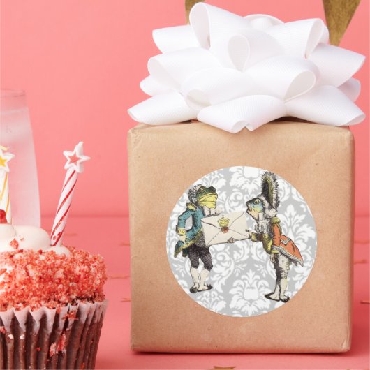 Vintag Damask Alice im Wunderland STICKER (Party)