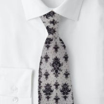 Vintag Damask Black and Gray