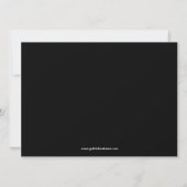 Vintag Damask Elegant Goth Wedding Einladung (Rückseite)