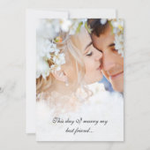Vintag Damask Foto Hochzeitseinladungen Einladung (Vorderseite)