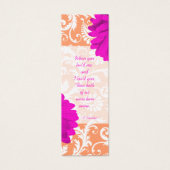 Vintag Damask Gerber Daisy Wedding Tags (Vorderseite)