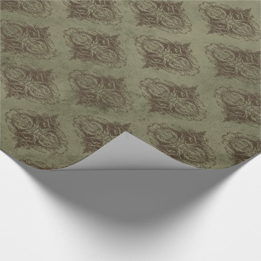 Vintag Damask Geschenkpapier (Ecke)