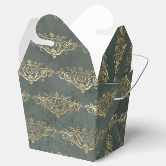 Vintag Damask Geschenkschachtel (Geöffnet)