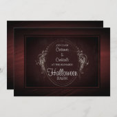 Vintag Damask Gothic Halloween Einladung (Vorne/Hinten)