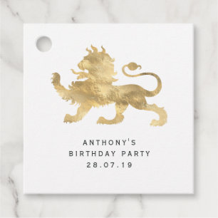 Vintag Damask Heraldic Lion Geschenkanhänger