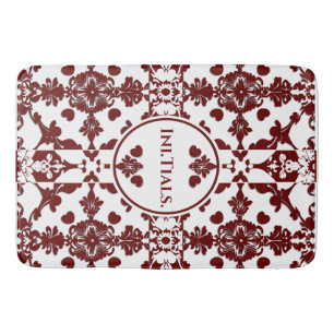 Vintag Damask Monogramm Badematte