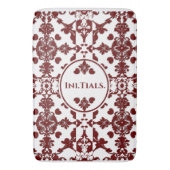 Vintag Damask Monogramm Badematte (Vorderseite Vertikal)