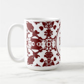 Vintag Damask Monogramm Kaffeetasse (Links)
