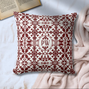Vintag Damask Monogramm Kissen