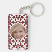 Vintag Damask Monogramm Schlüsselanhänger (Rückseite)