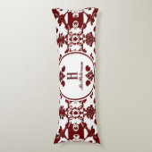Vintag Damask Monogramm Seitenschläferkissen (Vorderseite Vertikal)