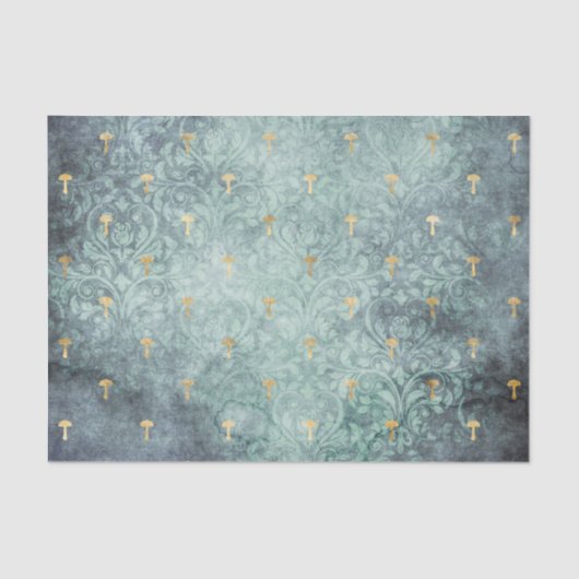 Vintag Damask Mushroom Seidenpapier (Vorderseite)