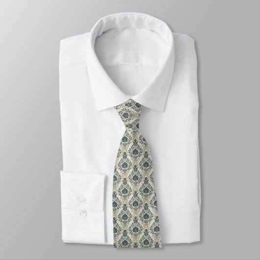 Vintag Damask Muster - Neck Tie Krawatte (Gebunden)