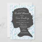 Vintag Damask Regency Era Brautparty Einladung (Vorderseite)