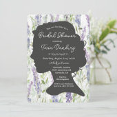 Vintag Damask Regency Era Brautparty Einladung (Stehend Vorderseite)