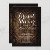 Vintag Damask Rustic Bridal Dusche Einladungen (Vorne/Hinten)