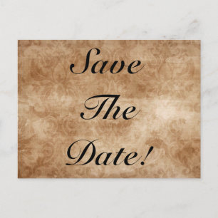 Vintag Damask Save the Date! Postkarten