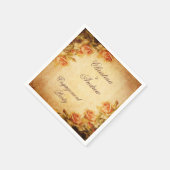 Vintag Damask Shabby Chic Peach Rose Servietten (Ecke)
